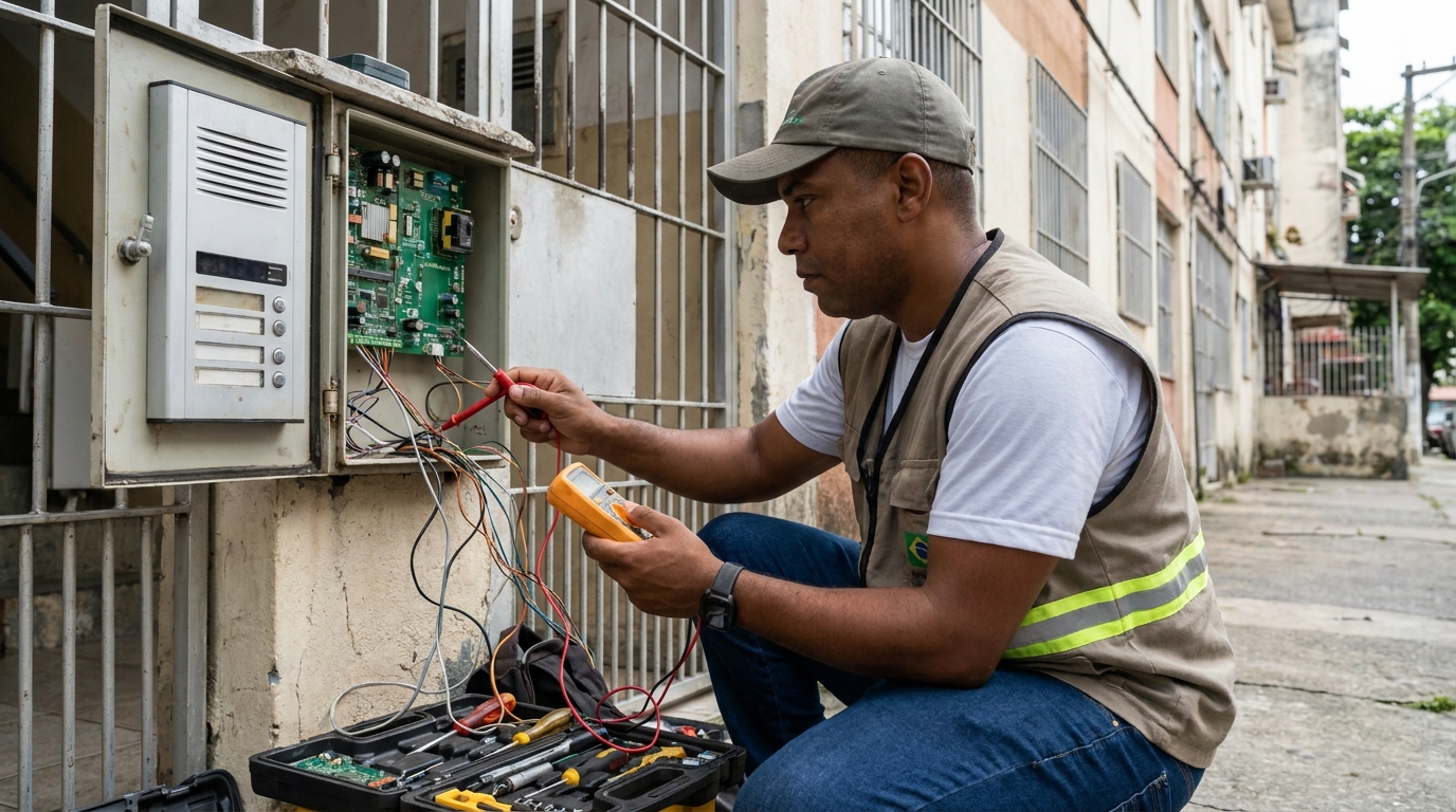 Reparo de Placa e Campainha na Vila Aimorés, Bauru‑SP