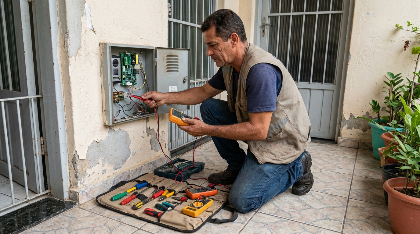 Troca de Fiação de Interfone na Vila Aimorés, Bauru‑SP