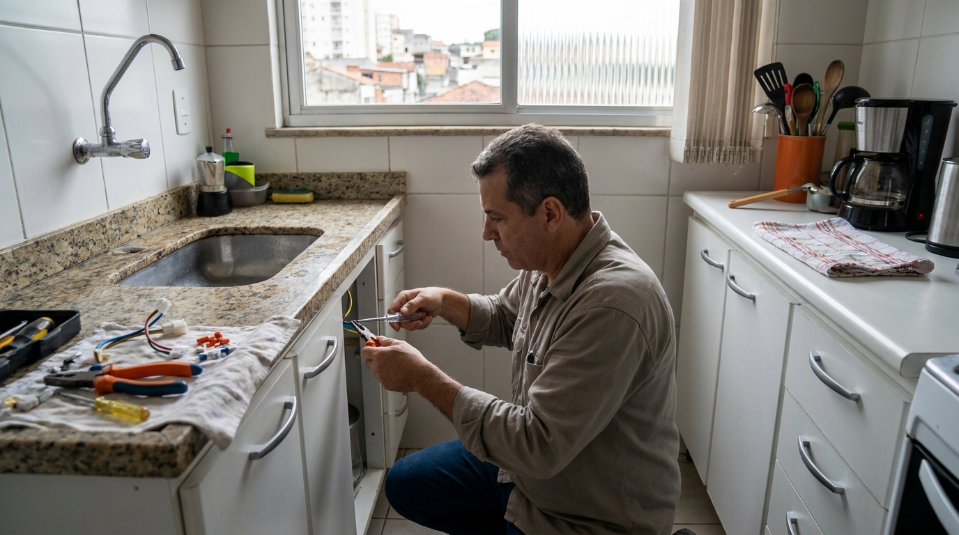 Troca de Torneira Elétrica no Núcleo Eldorado, Bauru‑SP